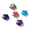 Mixed Natural Turquoise, Lapis Lazuli, Sunstone, Labradorite, Amethyst Charms(Delivered Randomly), Star, Faceted, 13~13.5x14~14.5x6~6.5mm, Hole: 0.8mm