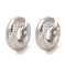 Non-Tarnish 304 Stainless Steel Ear Cuff Findings, Round, Stainless Steel Color, 29.5x30x10mm