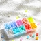 10 Grids 10 Random Colors Sealing Wax Particles, for Retro Seal Stamp, Cat Paw Print, Mixed Color, 9x9x6mm, 10color