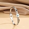 Resin Eye Hinged Bangle with Rhinestone, 304 Stainless Steel Jewelry for Women, Stainless Steel Color, Inner Diameter: 2-3/8x2 inch(6.1x5cm)