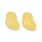 Transparent Glass Beads, Owl, Baking Paint, Yellow, 18x14.5x6.5mm, Hole: 1.2mm