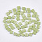 2-Hole Opaque Glass Seed Beads, Dyed, Rectangle, Dark Sea Green, 5x4.5~5.5x2~2.5mm, Hole: 0.5~0.8mm