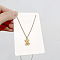 Christmas Stainless Steel Pendant Cable Chain Necklaces, Golden, Bear