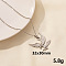 Animal Stainless Steel Eagle Pendant Necklace for Women, Trendy Lock Chain Jewelry