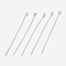 Tarnish Resistant 304 Stainless Steel Eye Pin, Stainless Steel Color, 50x0.6mm, Hole: 2mm