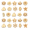 Wood Cabochons, Laser Cut Wood Shapes, DIY Decoration Accessories, Flower, BurlyWood, 17~21x9~21x2mm, 100pcs/bag