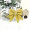 Glitter Foam Bowknot Ornament Accessories, for Party Christmas Tree Decoration, Gold, 140x165x13mm, 2pcs/set