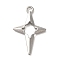 Non-Tarnish 304 Stainless Steel Pendants, Star Charms, Stainless Steel Color, 27.5x17x2.5mm, Hole: 2mm