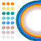 8 Strand 8 Colors Electroplate Glass Beads Strands, Frosted, Faceted, Rondelle, Mixed Color, 2mm, Hole: 1mm, about 150~155pcs/strand, 15~16 inch(38~40cm), 1 Strand/color