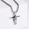 Retro Rock Punk Men's Bull Head Stainless Steel Pendant Necklaces, Stainless Steel Color