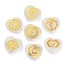 7Pcs 7 Styles Chakra Natural Quartz Crystal Love Heart Ornaments Figurines, Reiki Energy Stone Balancing Meditation Gift, 20x20x6mm, 1pc/style
