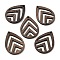 Walnut Wood Hollow Pendants, Teardrop Charms, Undyed, Coffee, 37.5x27.5x2mm, Hole: 1.8mm