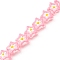 Handmade Lampwork Beads Strands, Hand Drawn Beads, with Enamel, Star, Pink, 12.5~13x12~12.5x6.5~7mm, Hole: 1.2mm, about 33pcs/strand, 14.61''(37.1cm)