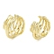 Brass Five Line Cuff Earrings, Split Non Piercing Earrings for Women, Real 18K Gold Plated, 20x20x14.5mm