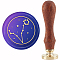 CRASPIRE Pisces Wax Seal Stamp Constellation Wax Stamp 30mm/1.18inch Removable Brass Head Sealing Stamp with Wooden Handle for Invitation Envelope Cards Gift Scrapbooking