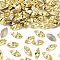 Preciosa® MAXIMA Crystal Fancy Stones, Czech Crystal, 435 14 615 Navette(Horse Eye), Dura Foiling, 80100 Jonquil, 8x4mm