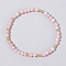 Natural Stone Bead Stretch  Bracelets for Women, with  Stainless Steel Beads