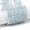 Grade A Natural Aquamarine Round Bead Strands, 4mm, Hole: 0.8mm, about 87pcs/strand, 15.5 inch