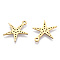 201 Stainless Steel Pendants, Star Charm, Golden, 20x18x1mm, Hole: 1.8mm