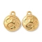 Ion Plating(IP) 304 Stainless Steel Pendants, Football Charm, Real 18K Gold Plated, 17.5x14x4.5mm, Hole: 1.8mm