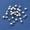 Brass Spacer Beads, Long-Lasting Plated, Faceted Round, 925 Sterling Silver Plated, 2x2mm, Hole: 1mm