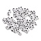 Opaque Acrylic Beads, Enamel Style, Cube with Letter, Letter A, 4.5x4.5x4.5mm, Hole: 2mm, 5500pcs/500g