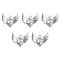 Rack Plating Alloy Glass Pendants, Cadmium Free & Lead Free & Nickle Free, Platinum, Faceted Heart Charm with Wing, Clear, 20x22x4mm, Hole: 1.8mm
