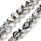 Electroplate Glass Beads Strands, Pearl Luster Plated, Polygon, Gray, 9x9x9mm, Hole: 1.4mm, about 60pcs/strand, 22.44''(57cm)