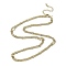 Rack Plating Brass Multi-Strand Necklace Making, Long-Lasting Plated, Lead Free & Cadmium Free, Real 18K Gold Plated, 18.54 inch(47.1cm), 5x0.7mm
