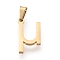 304 Stainless Steel Pendants, Greek Alphabet, Letter.M, 17x9x1mm, Hole: 3x5.5mm