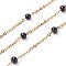 Ion Plating(IP) 304 Stainless Steel Cable Chains, with Beads, Enamel and Spool, Soldered, Flat Oval , Black, 4.9x3.4mm, about 32.8 Feet(10m)/roll
