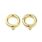 Brass Spring Gate Rings, Cadmium Free & Nickel Free & Lead Free, Rings, Golden, 16x13x2.5mm, Hole: 1.6mm