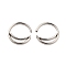 Non-Tarnish Crescent Moon Shape 316 Surgical Stainless Steel Hoop Nose Rings, Piercing Jewelry for Women, Stainless Steel Color, 9.5mm, Pin: 0.9mm