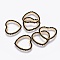 MIYUKI & TOHO Handmade Japanese Seed Beads, with 304 Stainless Steel Link Rings, Loom Pattern, Heart, Golden, Black, 21x22.5~23x1.8~2mm
