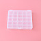 Polypropylene(PP) Grid Bead Containers, Sewing Machine Bobbins Storage Case, Rectangle, Clear, 9.8x12x2.1cm, 25 Compartments
