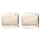 Brass Thick Hoop Earrings, Rectangle, Platinum, 12x11.5x12mm