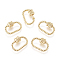 Brass Screw Carabiner Lock Charm, for Necklaces Making, Quick Links, Oval, Golden, 10x14.5x4mm