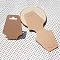 Blank Cardboard Necklace Display Cards, BurlyWood, 12x4.9x0.03cm, Hole: 19x7mm