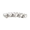 Alloy Hair Barrettes, for Woman Girls, Platinum, Heart, 18x78x15mm
