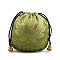Chinese Style Stain Brocade Jewelry Packing Pouches, Drawstring Gift Bags, Auspicious Cloud Pattern, Olive Drab, 11x11cm