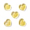 Transparent Resin Cabochons, with Glitter, Heart, Light Khaki, 18x19.5x6.5mm