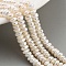Natural Cultured Freshwater Pearl Beads Strands, Grade 3A+, Rondelle, Navajo White, 4~5mm, Hole: 0.6mm, about 74~75pcs/strand, 6.69~7.28 inch(17~18.5cm)