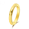 304 Stainless Steel Rotatable Rhombus Faceted Finger Rings, Golden, US Size 8(18.1mm)