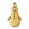 Christmas 201 Stainless Steel Pendants, Snowman Charm, Golden, 19.5x11x1mm, Hole: 1.5mm