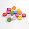 Natural Wood Beads, Lead Free, Dyed, Flat Round With Spiral Pattern, Mixed Color, 17~18x6mm, Hole: 2mm, about 590pcs/500g