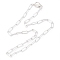 Non-Tarnish 304 Stainless Steel Paperclip Chain Necklaces, with Toggle Clasps, Stainless Steel Color, 20.15 inch(51.2cm), 6.5mm