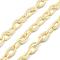 Handmade Nylon Cable Chains Loop, Oval, Champagne Yellow, 13~14x8~9x2mm, about 1yard/strand, about 95~100loops/strand
