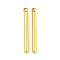 Ion Plating(IP) 304 Stainless Steel Pendants, Column Bar Charm, Real 18K Gold Plated, 22x2mm, Hole: 1.2mm