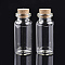 Glass Jar Glass Bottles Bead Containers, with Cork Stopper, Wishing Bottle, Clear, 5x2.2cm, Hole: 12.5mm, Capacity: 19ml(0.64 fl. oz), about 12pcs/box