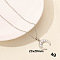 Stainless Steel Double Horn Pendant Necklaces, PVD Vacuum Plating, Stainless Steel Color, 15.75 inch(40cm)